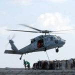 Sikorsky Black Hawk helicopter using Davis Aircraft cargo securing systems
